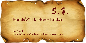 Serdült Henrietta névjegykártya